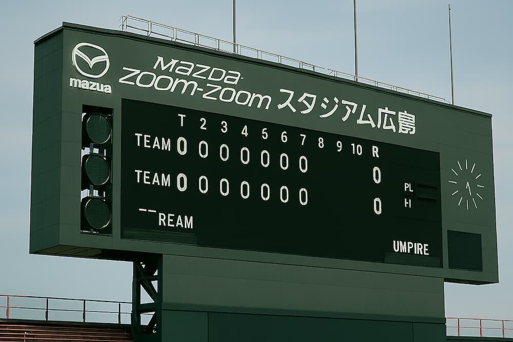 マツダスタジアムの音響設備とスコアボード
